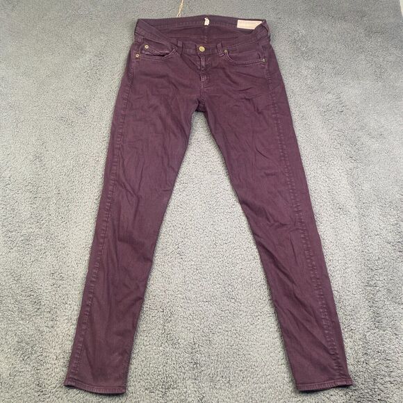 Rag & Bone The Dre Aged Wine Denim Skinny Jeans Womens 28 - Picture 1 of 12